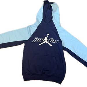 Jordan Navy and Light Blue Sweatshirt with Hood